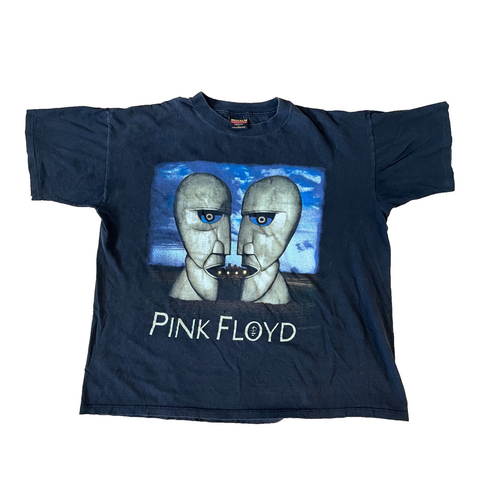 Vintage 90s Pink Floyd Division Bell 1994 Tour Shirt w/Locations Brockum Large